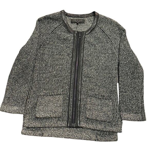 Rag & Bone Jackie Wool Gray Knit Zip Jacket SzXXS - Picture 11 of 11